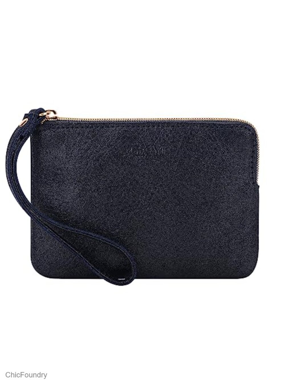 Genuine Leather Wristlet Clutch Purse Small Zip Wallet Women